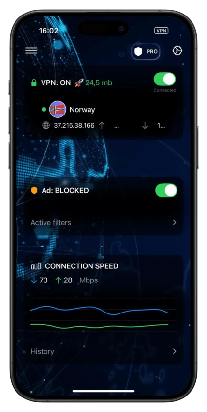Fubble VPN connect screen