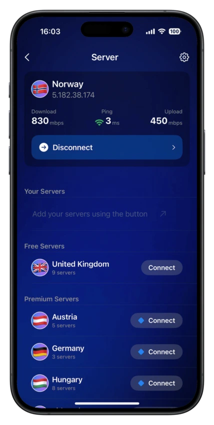 Fubble VPN app interface