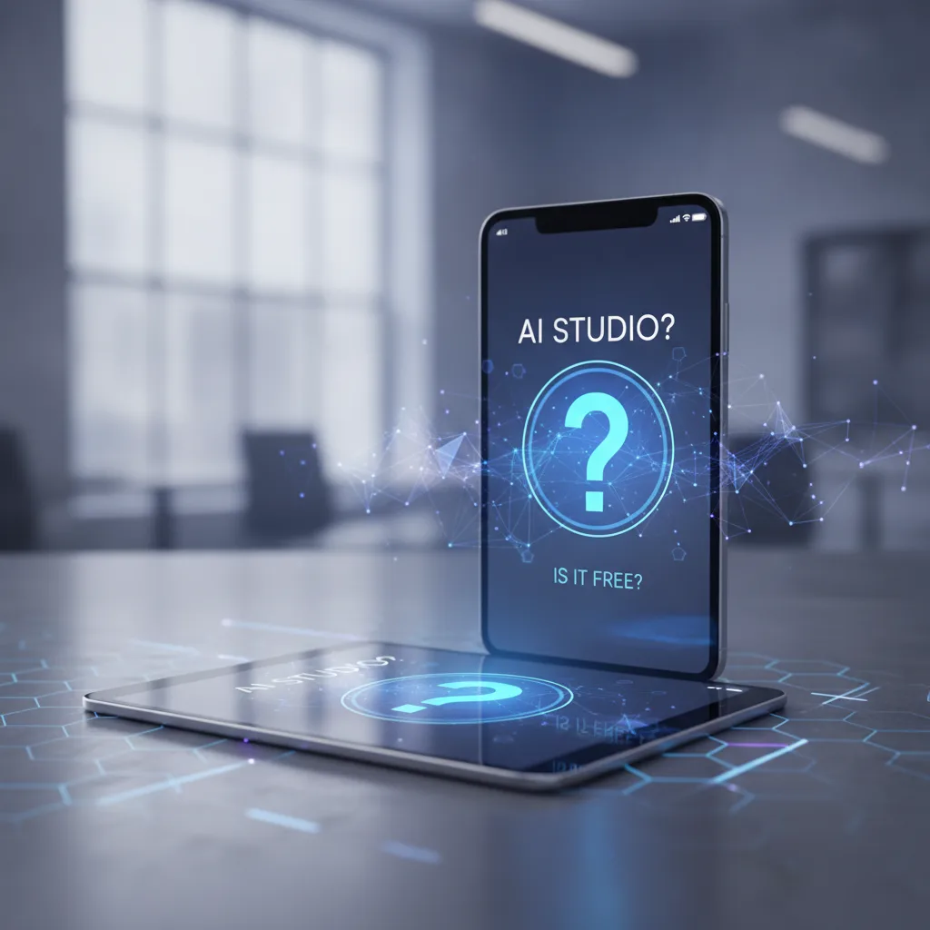 Editorial blog hero image for a VPN product article about: is AI Studio free. Topic context: Is the AI Studio app free?.